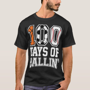 Camiseta Basebol Futebol Basquetebol 100 Dias De Escola