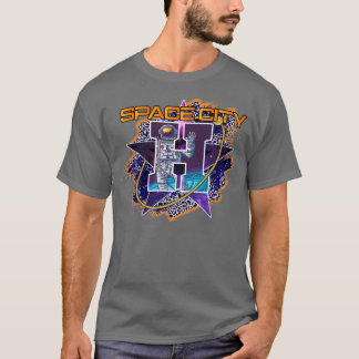 Camiseta Basebol Leopardo da Cidade Espacial