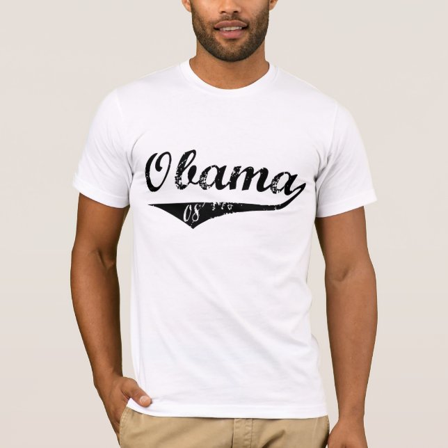 Camiseta Basebol Obama 08 (Frente)