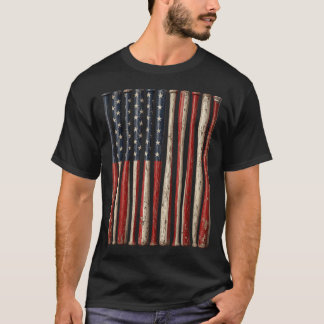 Camiseta Basebol Patriótico Bandeira Americana EUA 4 de Jul