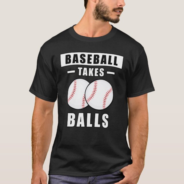 Camiseta Basebol Pega Bolas - Divertido (Frente)