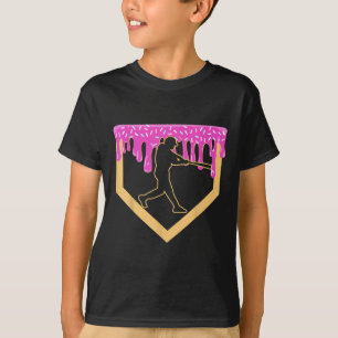 Camiseta Basebol Sorvete de Placa Inicial de Beisebol