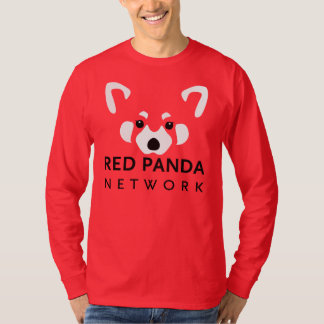 Camiseta Basebol vermelho T da panda vermelha
