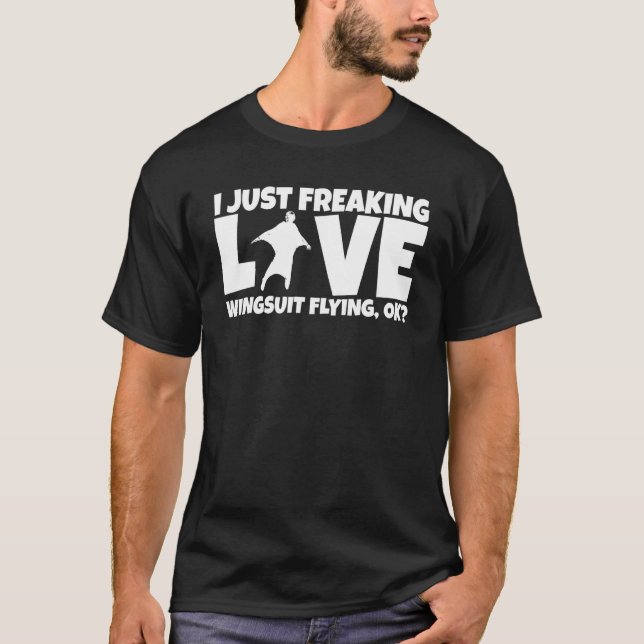 Camiseta Basejumper Piada Basejump Skydiver Wingsuiting Win (Frente)