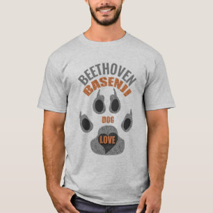 Camiseta Basenji Dog Breed Love with Name Paw