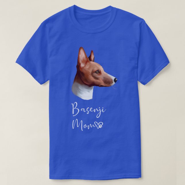 Camiseta Basenji Dog Mom Cute Puppy Dog Owner  (Frente do Design)