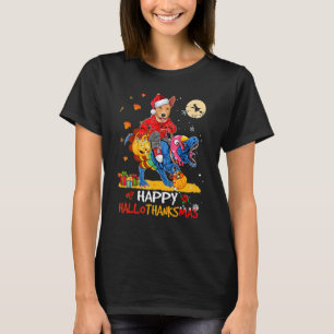 Camiseta Basenji Happy Hallothanksmas Dia das Bruxas