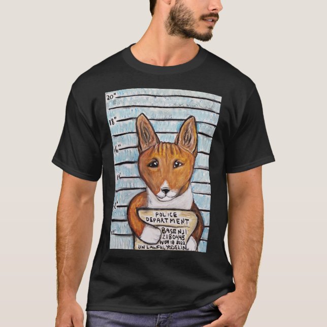 Camiseta Basenji Mugshot T-Shirt (Frente)