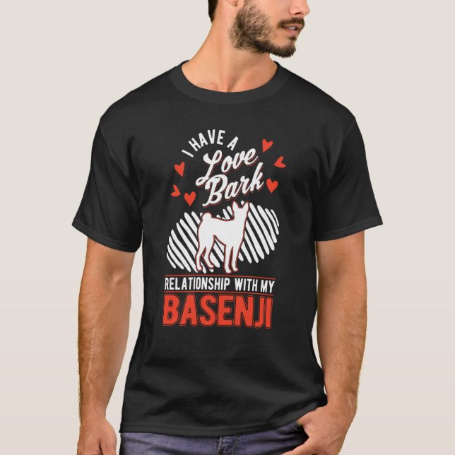 Camiseta Basenji Valentine's Day Congo Terrier Basenji (Frente)