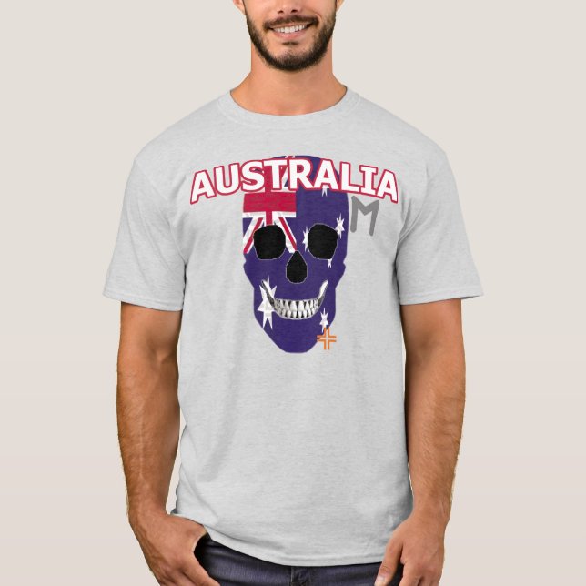 Camiseta básica B2 da HANDSKULL Austrália (Frente)
