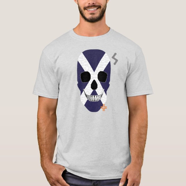 Camiseta básica B2 da HANDSKULL Scotland (Frente)