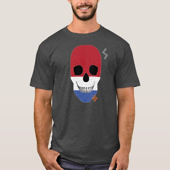 Camiseta básica B2 HANDSKULL Países Baixos (Frente)