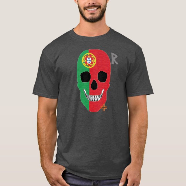 Camiseta básica B2 HANDSKULL Portugal (Frente)