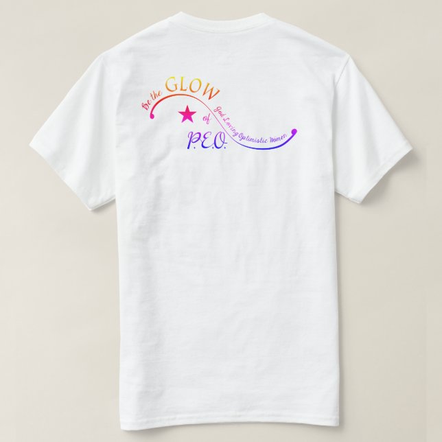 Camiseta Básica BetheGlowofPEO - Branco (Verso do Design)