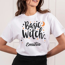 Camiseta Básica Bruxa Sassy, Tshirt Personalizada do Hallow