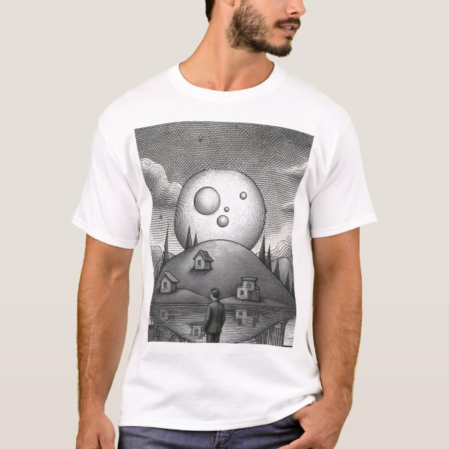 Camiseta básica com um design  (Frente)