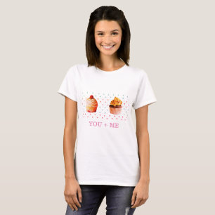 Camiseta Básica Cupcake, você e eu
