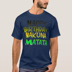 Camiseta Básica Cute Happy Birthday Hakuna