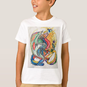 Camiseta Básica das Crianças de Dragões