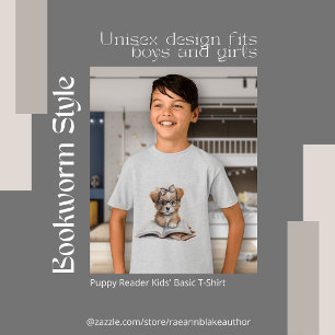 Camiseta Básica das Crianças Leitoras de Puppy