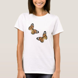 Camiseta Básica das Mulheres da Borboleta Monarch