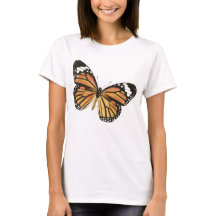 Camiseta Básica das Mulheres da Borboleta Monarch