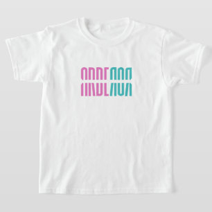 Camiseta Básica das Raparigas Arberor - Design Grá