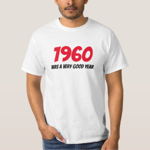 Camiseta básica de 1960 para homens
