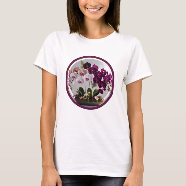 Camiseta básica de algodão mole para mulheres. (Frente)