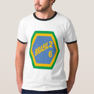 Camiseta Básica de Anel Masculina BRASIL 26