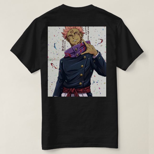 Camiseta básica de anime (Verso do Design)