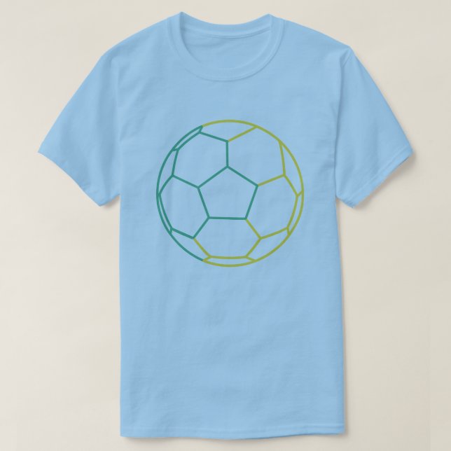 Camiseta Básica de Arte Moderna de Futebol (Frente do Design)