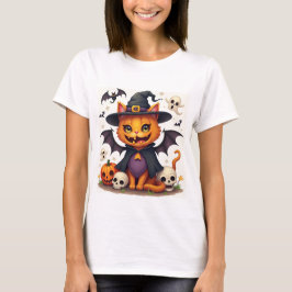 Camiseta básica de bruxas de Halloween