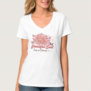 Camiseta básica de camiseta-do-pescoço-feminino