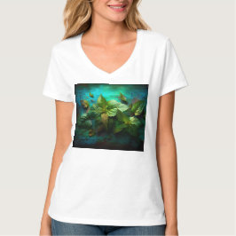 Camiseta básica de camiseta-do-pescoço-feminino