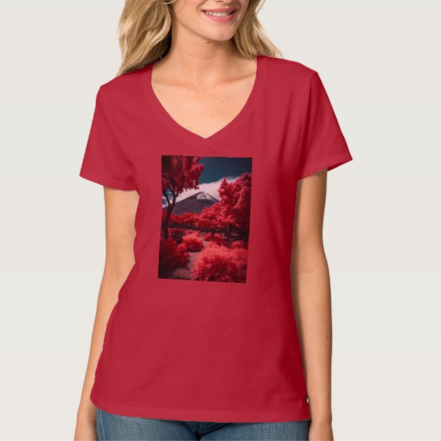 Camiseta básica de camiseta-do-pescoço-feminino (Frente)