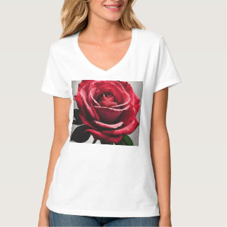 Camiseta básica de camiseta-do-pescoço-feminino