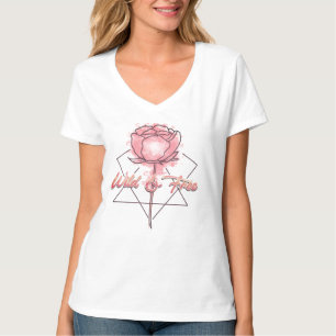 Camiseta básica de camiseta-do-pescoço-feminino