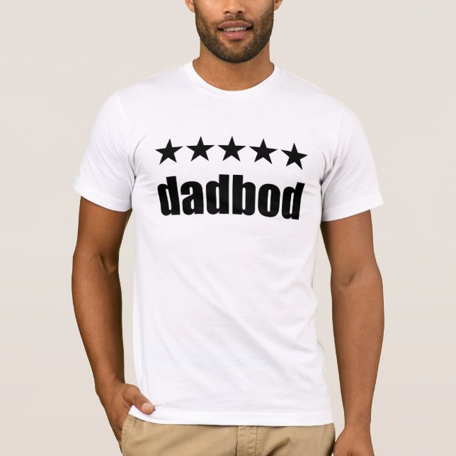 Camiseta Básica de Canvas do Dadbod Men, Branca (Frente)