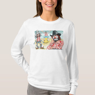 Camiseta básica de capa longa das mulheres LECILE