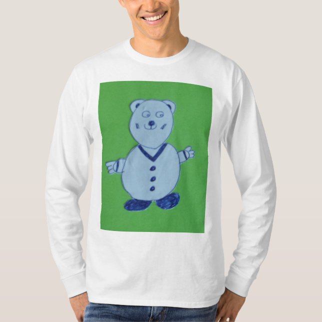 Camiseta Básica de Capa Longa do Mike Men (Frente)