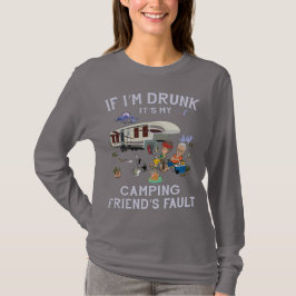 Camiseta básica de capa longa feminina