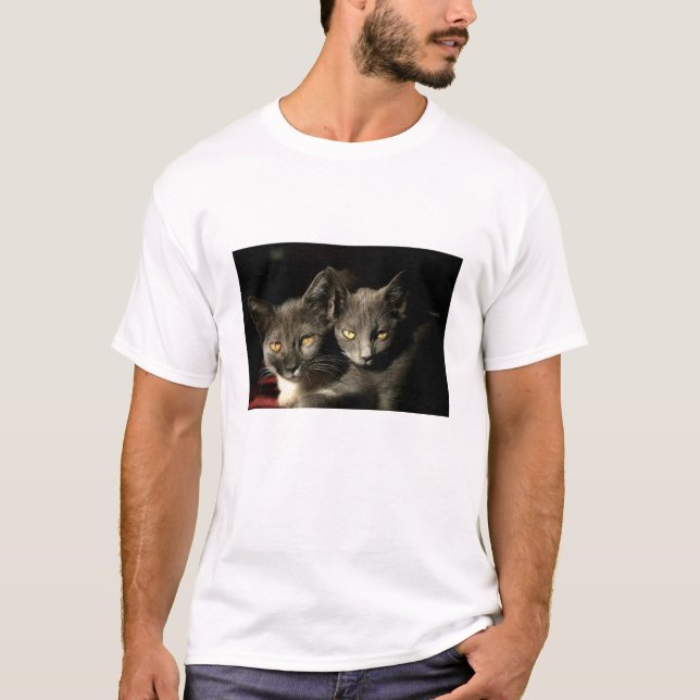 Camiseta básica de Cinzas masculinas (Frente)