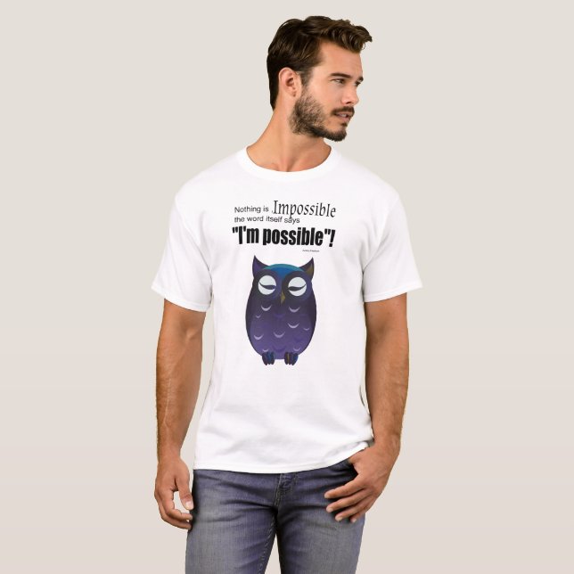 Camiseta básica de coruja (Frente Completa)