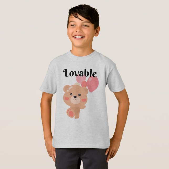 Camiseta Básica De Crianças Adoráveis (Frente Completa)