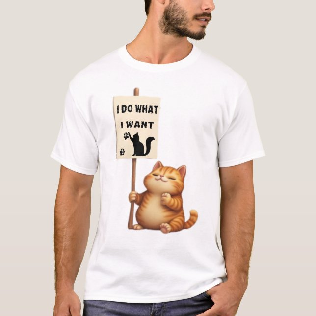 Camiseta básica de gatos (Frente)
