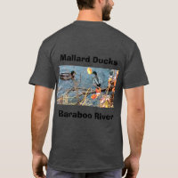 Camiseta básica de homem, camiseta de patos-reais