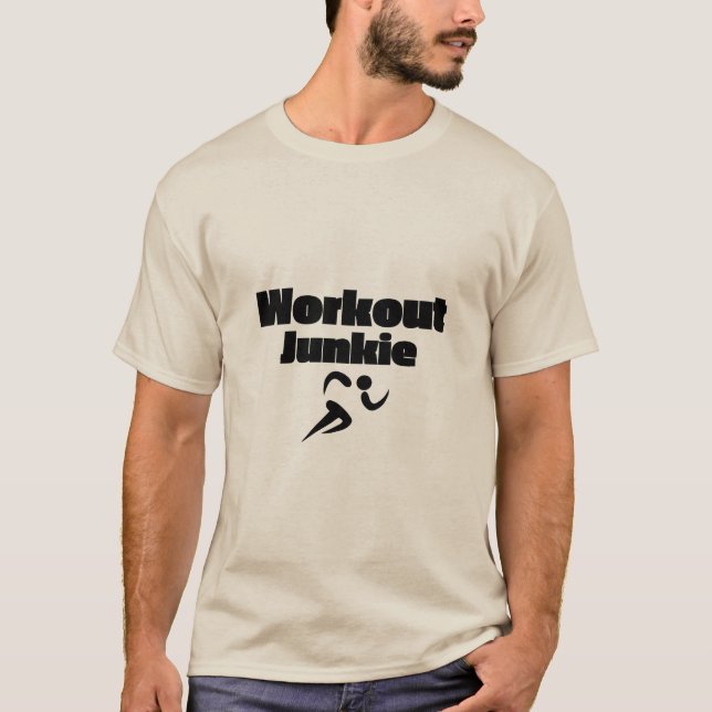 Camiseta básica de Junkie Men para o Workout (Frente)