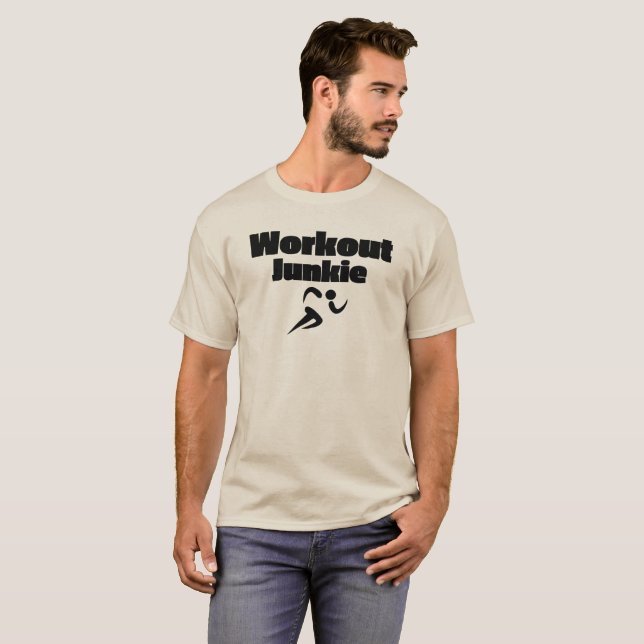 Camiseta básica de Junkie Men para o Workout (Frente Completa)