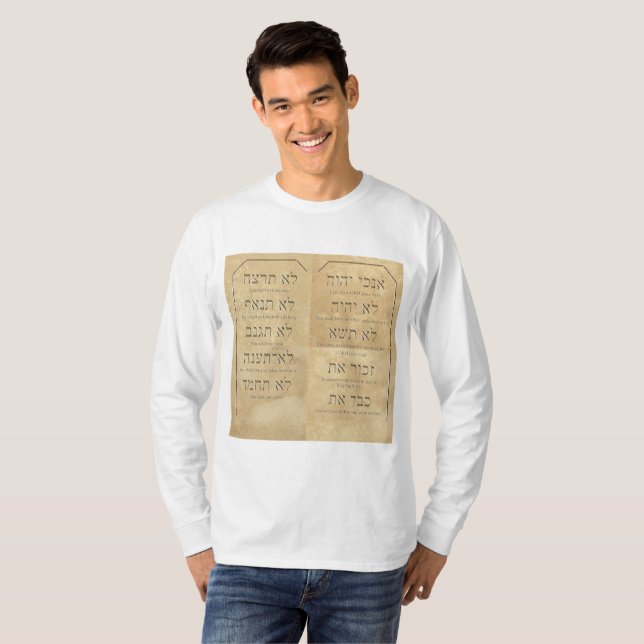 Camiseta básica de longo alcance de homem (Frente Completa)